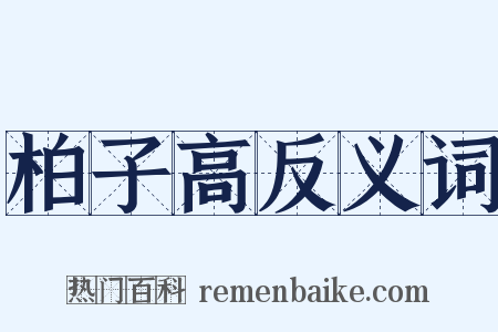 柏子高反义词是什么意思的图片